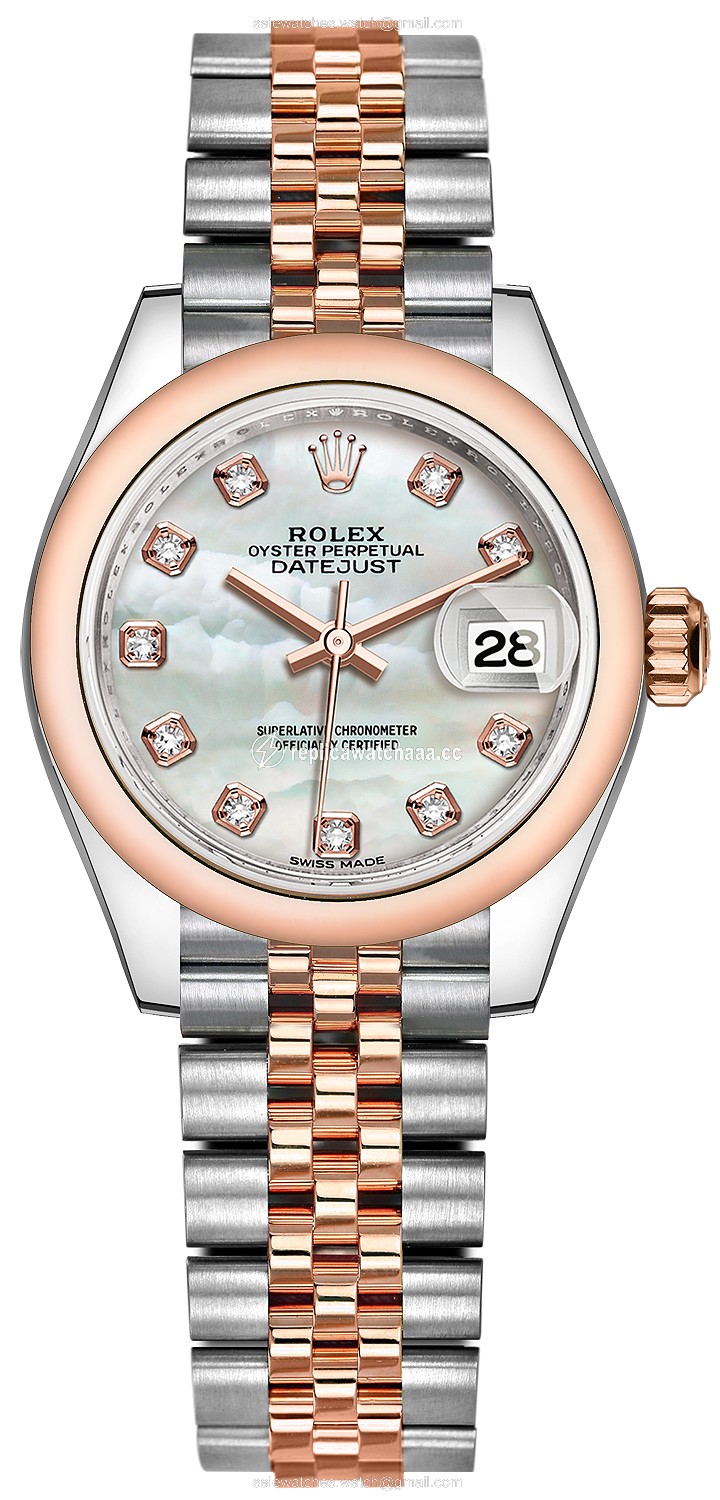 279161 MOP Diamond Jubilee Rolex Lady Datejust 28mm Stainless Steel and Everose Gold Ladies Watch 279161 MOP Diamond Jubilee Rolex Lady Datejust 28mm Stainless Steel and Everose Gold Ladies Watch